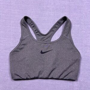 Nike Dri Fit Racerback Sports Bra Medium Grey Athletic‎ Workout Top